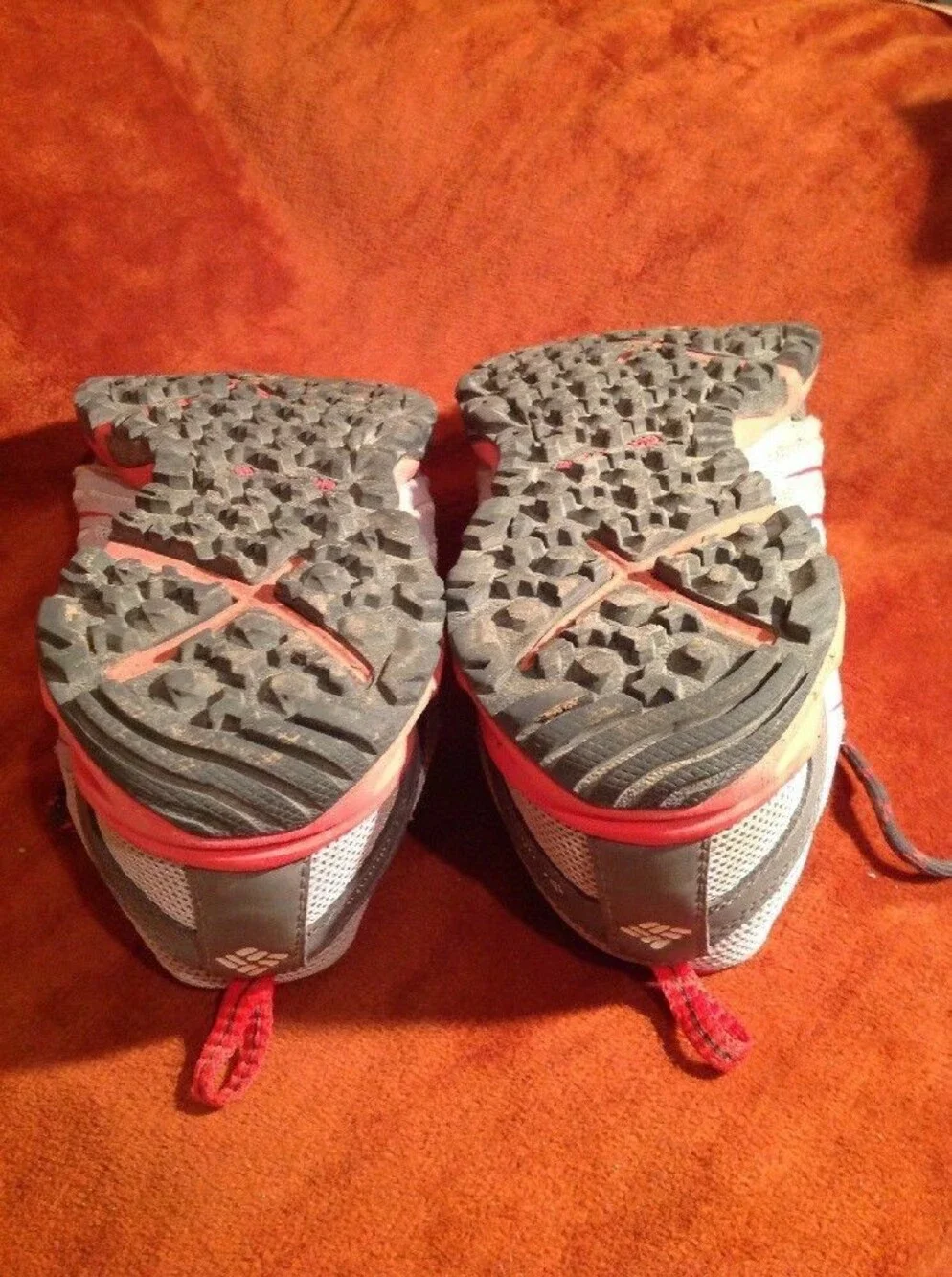 COLUMBIA MEN'S 7.5M TECHLITE BM6020 RED/SILVER/GRAY HIKING SNEAKERS SHOES